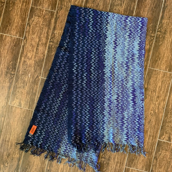 Missoni Accessories - Missoni Orange Label Blue/Purple Knit Scarf
